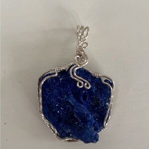 Blue Stone Silver Pendant
